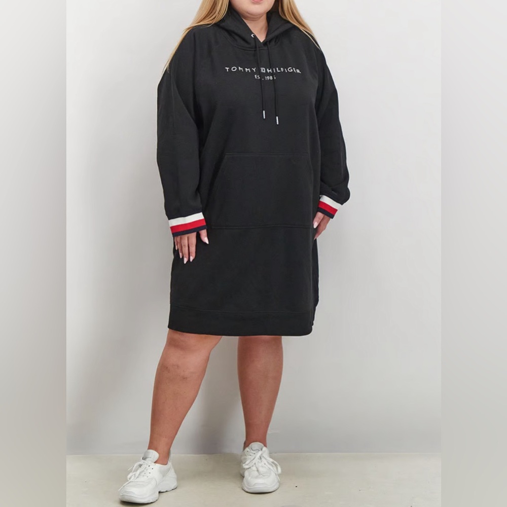 Tommy Hilfiger Logo Hoodie Sweatshirt Dress